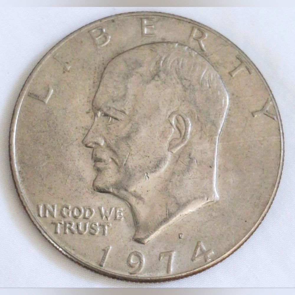 1974 Denver Minted Eisenhower Dollar Coin